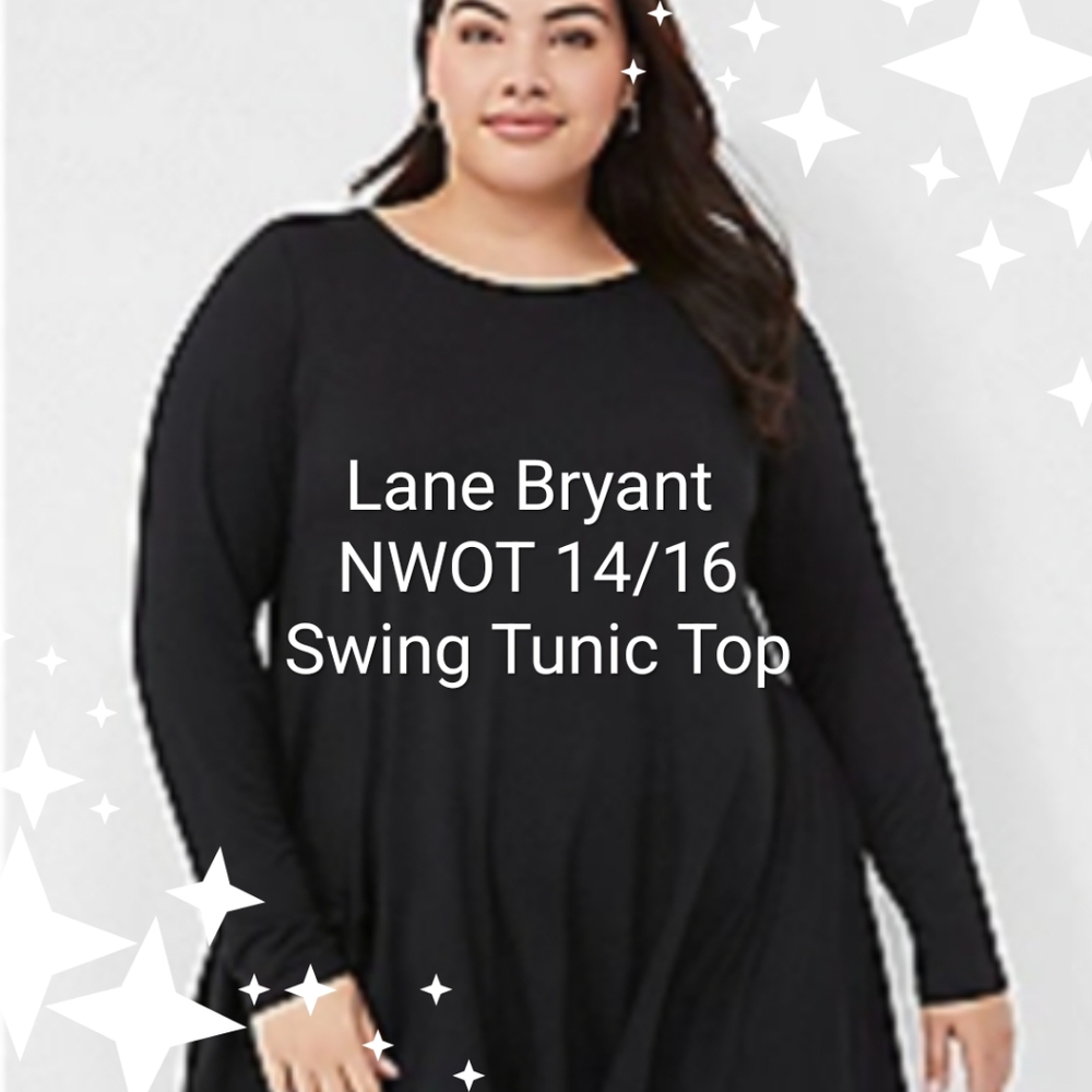 Lane Bryant NWOT Crew Neck Swing Tunic Top, size 14/16